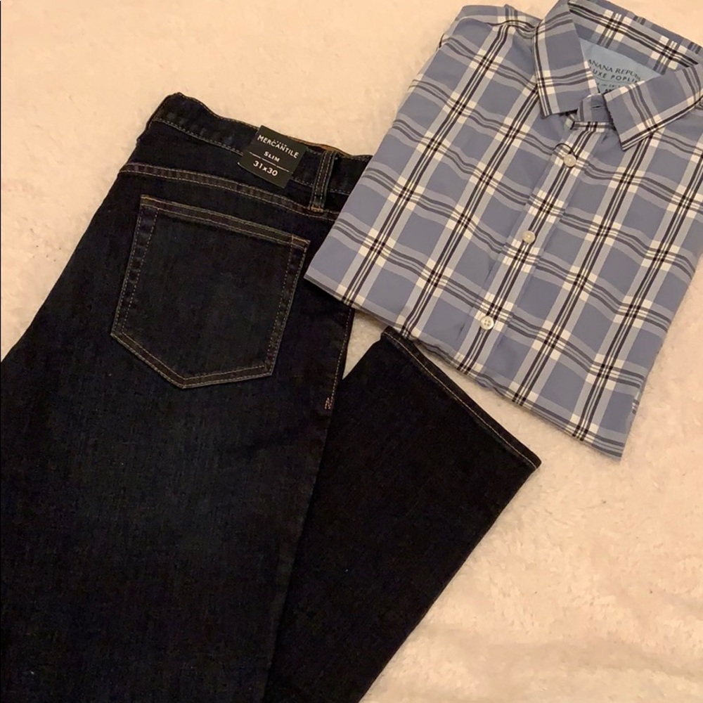 J crew men’s jeans slim size 31, L 30